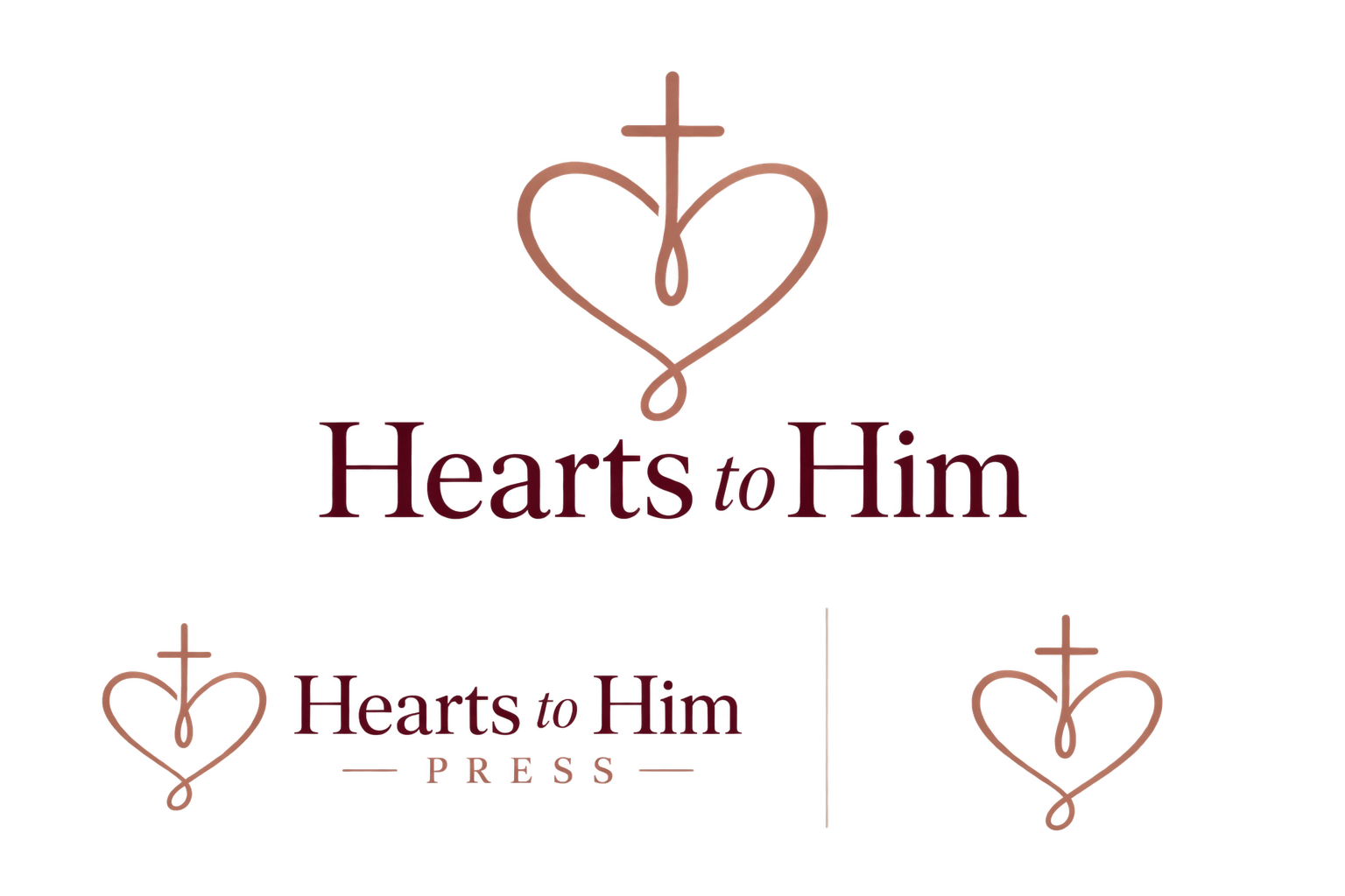 Heart and cross logo concept